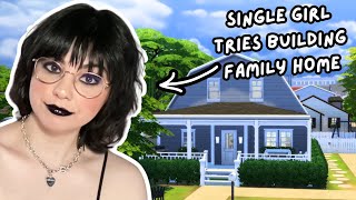 Single girl tries building a family home in The Sims 4 | The Sims 4 Speed Build