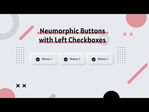 Neumorphic Buttons with Checkboxes html css | amanselfcoder