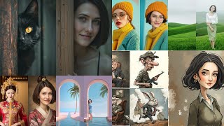 8 Steps Style and Face Transfer with Unsampling and RF Inversion