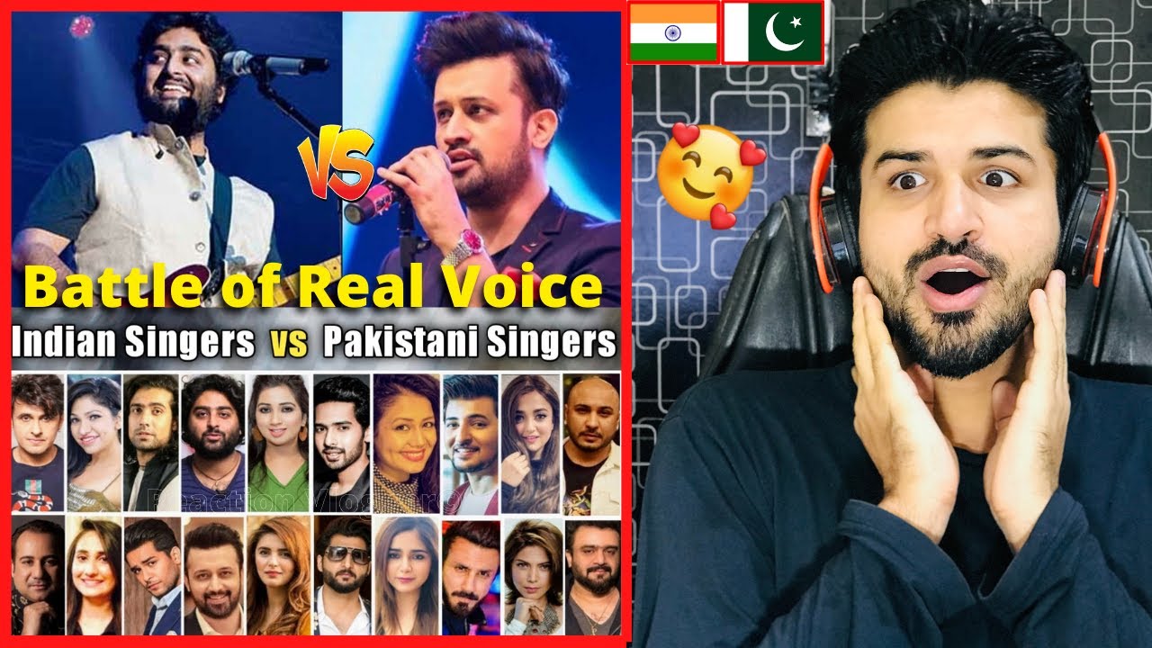 React on Real Voice Without Autotune Indian Singers vs Pakistani Singers | Reaction Vlogger