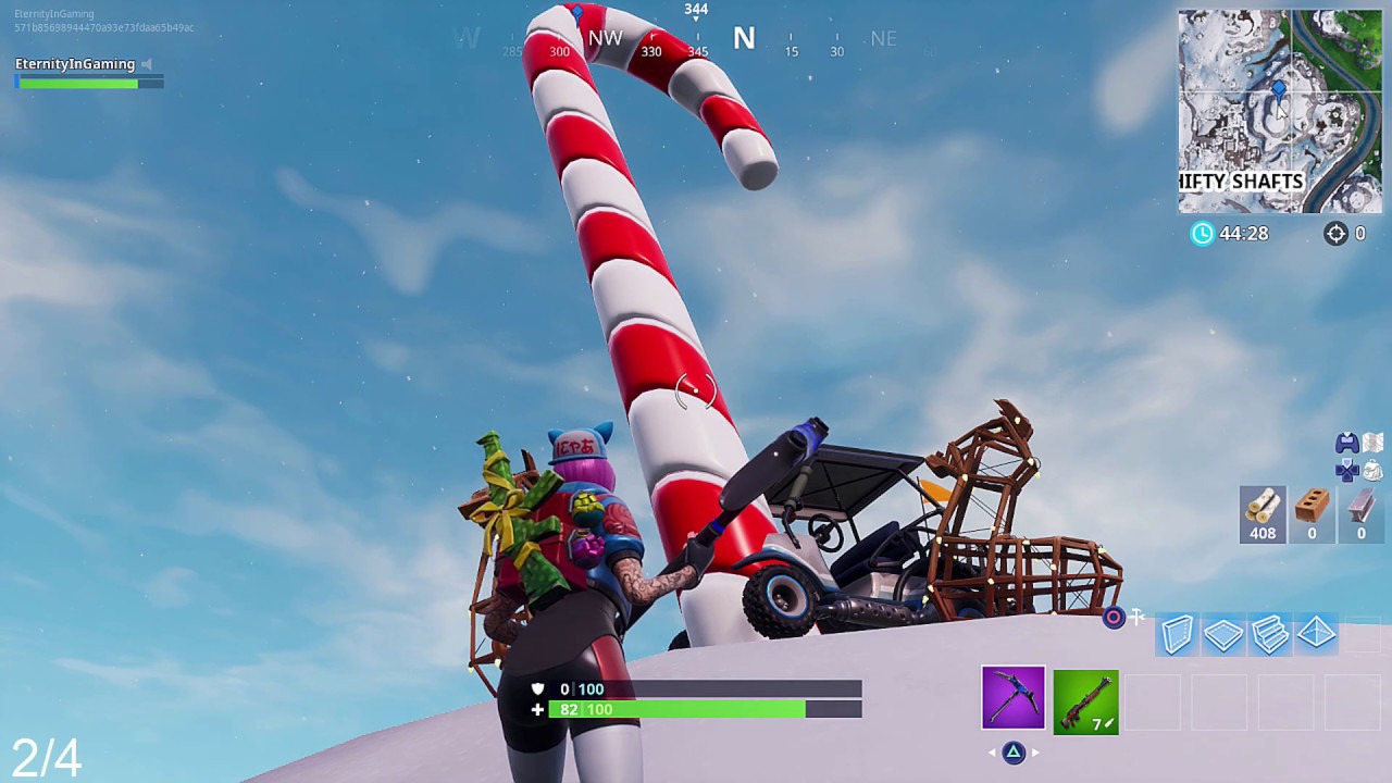 Prayoga Giant Candy Cane Locations In Fortnite