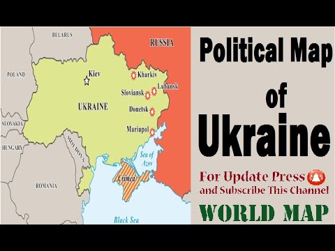 Ukraine Political Map 2022 / Ukraine Map 2022 / Capital & Cities of Ukraine / A Series of World Map