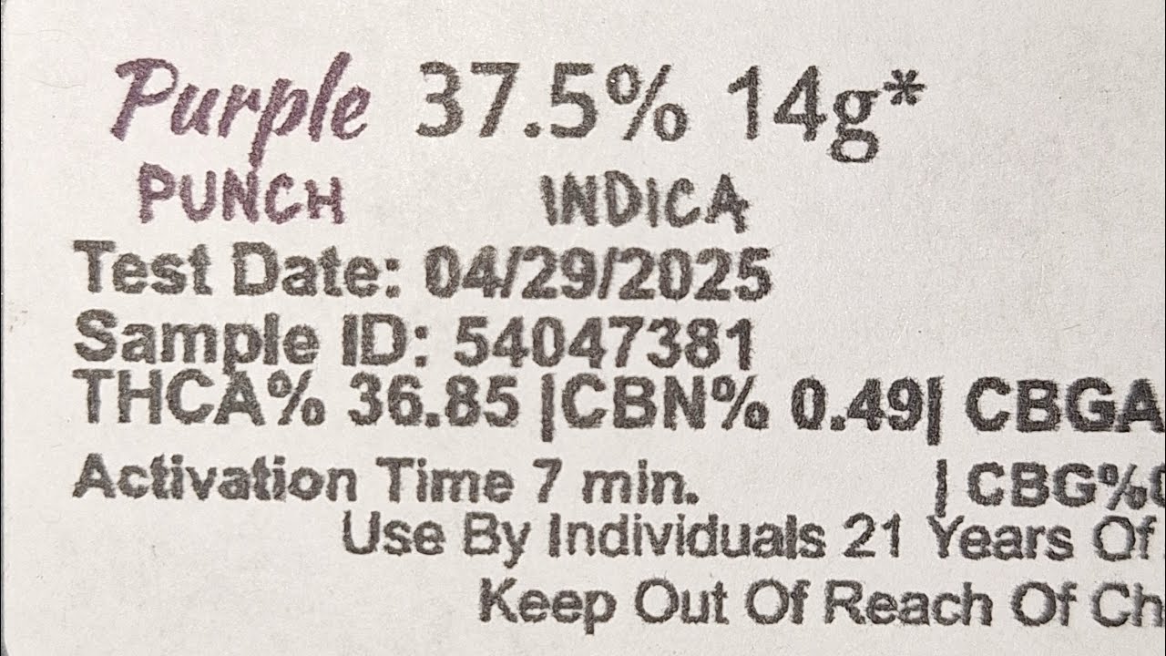 Purple Punch, Flame Train CBD 