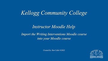 Moodle Import Writing Interventions