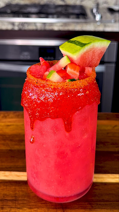 Agua Fresca de Sandía con Fresa #shorts