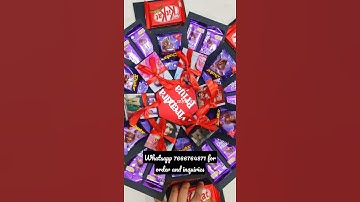 4 layers Chocolate explosion box in red theme #shorts #shortsvideo #chocolate #anniversary