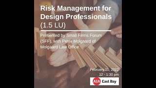 Risk Management for Design Professionals