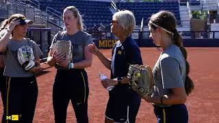 Bonnie Tholl Mic'd Up - Michigan Softball First Fall Practice