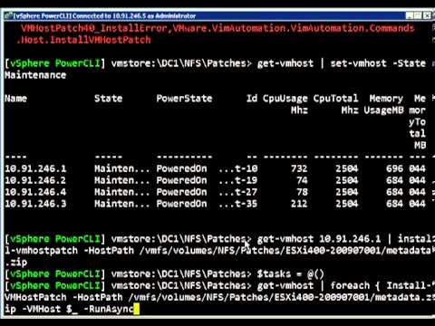 YouTube   Patching ESX with PowerCLI 4 0 U1