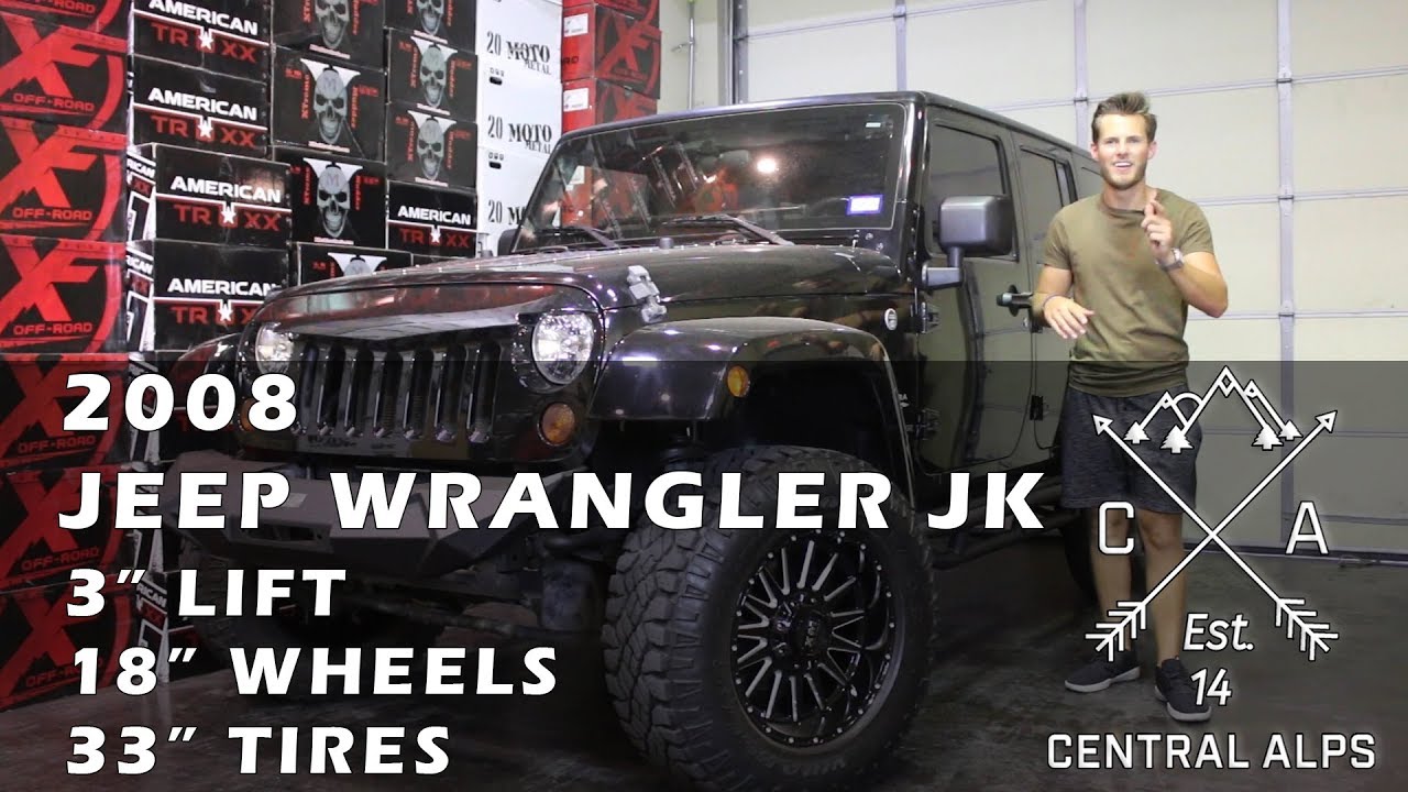 2008 Jeep Wrangler JK 3" Zone Offroad Lift Kit - YouTube