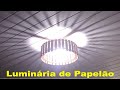 Diy - Luminária Feita com Papelão #luminária de papelão - Faça você Mesmo