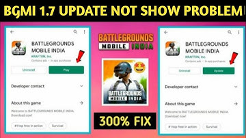 BATTLEGROUND MOBILE INDIA 1.7 UPDATE KAISE KARE | BGMI 1.7 UPDATE NOT SHOW ON PLAY STORE PROBLEM