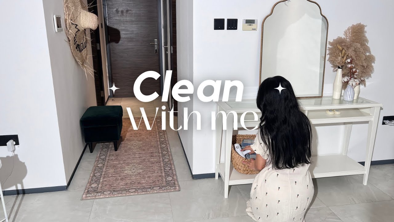 CLEAN WITH ME |ASMR| تنظيف خفيف للبيت قبل بداية الأسبوع - YouTube