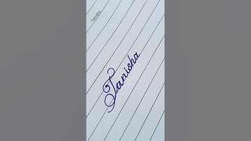Tanisha beautiful name writing #short #name #calligraphy #youtubeshorts