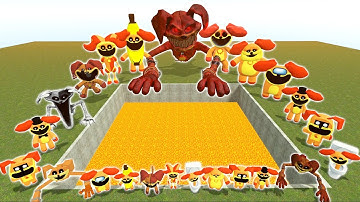 DESTROY EVOLUTION OF DOGDAY SMILING CRITTERS POPPY PLAYTIME CHAPTER 3 in BIG LAVA HOLE - GMOD