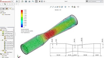 SolidWorks Tutorial for beginners .Venturimeter | Simulation | Flow Simulation