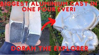 Biggest aluminium cast in one pour! - Devil Forge - Dorah the explorer - Sand cast