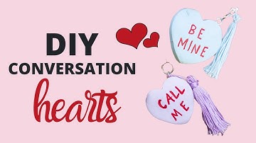Conversation Heart Keychains