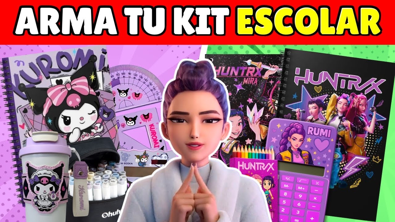¡Arma tu kit escolar para el regreso a clases con Stitch, Kuromi y K-Pop Demon Hunters #huntrix