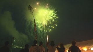 鮮やかに輝く鎮魂の花火 被災地の夜空彩る
