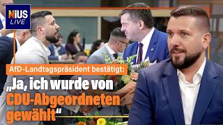 Afd-Landtagspräsident Tobias Rausch Bestätigt Ja, Ich Wurde Von Cdu Abgeordneten Gewählt