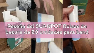 Reseña del SUANPOT Bolsas de basura de 80 unidades para bandejas higiénicas autolimpiables, bolsa hi