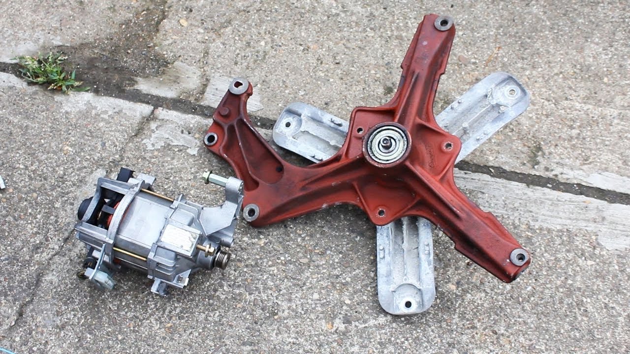 Salvage a Washing Machine Motor + Transmission from a Siemens Washing Machine - YouTube