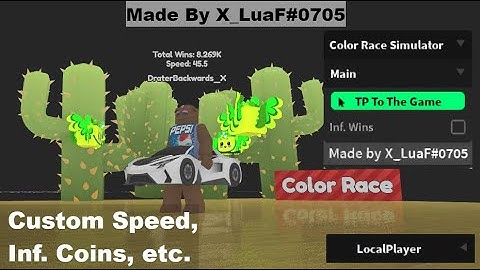 Color Race Simulator Script | Inf. Coins, Custom Speed, etc.