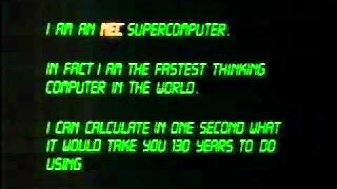 Australian Ad NEC Super Computer - 1984