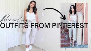 *PETITE BODY TYPE* Recreating Outfits From PINTEREST! Petite Outfit Ideas screenshot 2