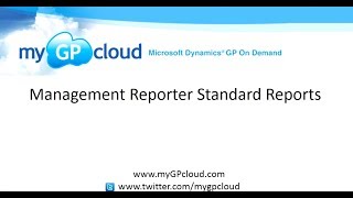 Management Reporter Standard Reports