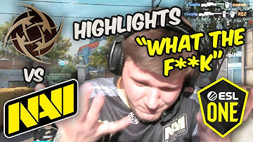 S1MPLE RAGE - NaVi vs NiP - ESL One Cologne - BEST MOMENTS | CSGO