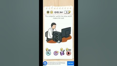 Level 249 The computer works too slow and makes him sad 😢 #braintest #computer