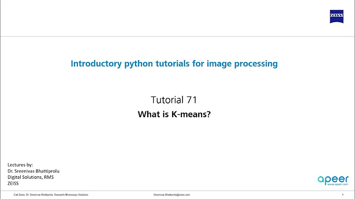 Tutorial 71 - What is K-means and how to use it for image segmentation in python?