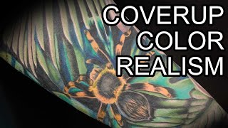 COVERUP Color Realism Spider | DURION TATTOO