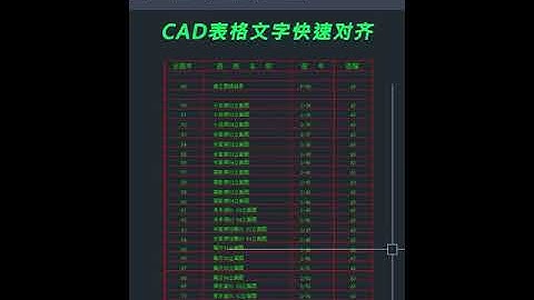 CAD表格文字快速对齐