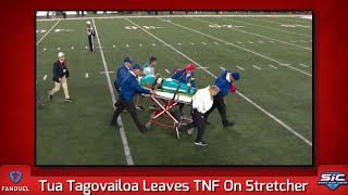 BREAKING: Tua Tagovailoa Leaves TNF Game On Stretcher