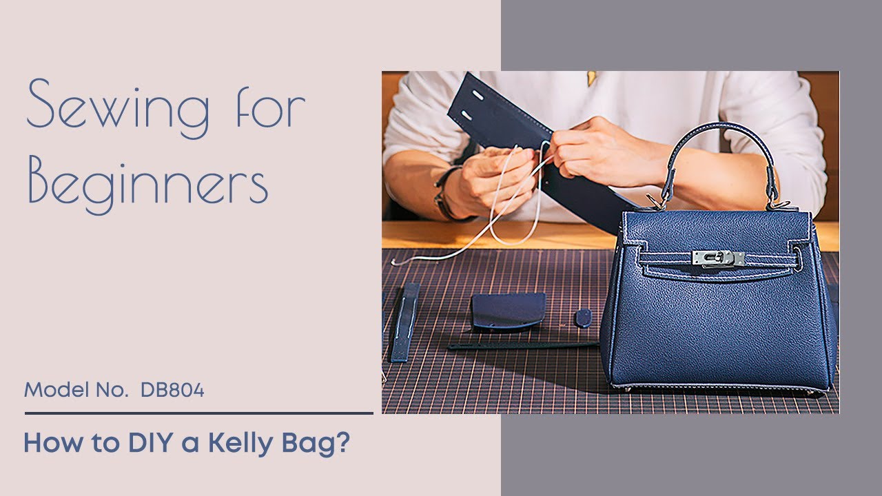 DIY Leather Craft, how to make A Mini Kelly Bag By Myself