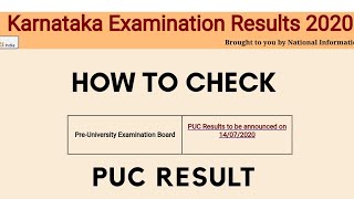 PUC 2nd YEAR RESULT 2020 DATE OUT | HOW TO CHECK