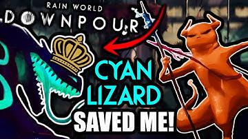 CYAN LIZARD Saves me TWICE! | Rain World Downpour