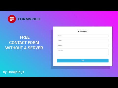 Free Contact form without a server - using Formspree