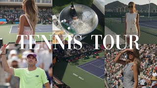 tennis tour vlog: indian wells, prematch food, BTS of the ATP tennis tour!