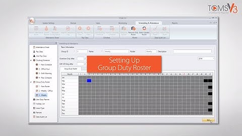 Setting Up Group Duty Roster