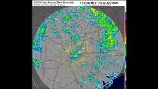 Kerr County floods radar KEWX Thur Jul03 Courtesy COD radar archive