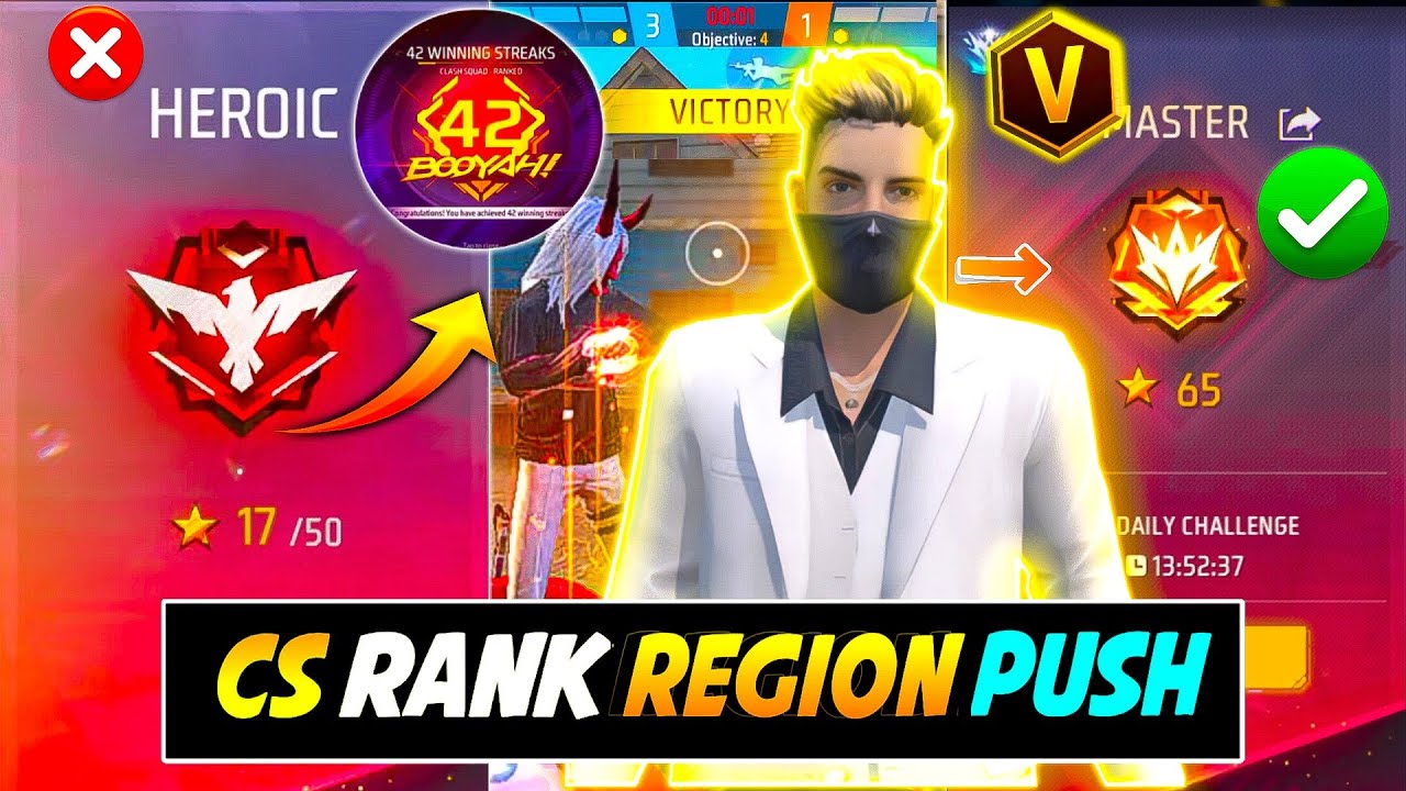 CS RANK GRAND MASTER PUSH 😀 💦 | How To Win Every CS RANK With Random ...