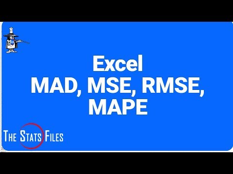 How to Use Excel to Calculate MAD, MSE, RMSE & MAPE