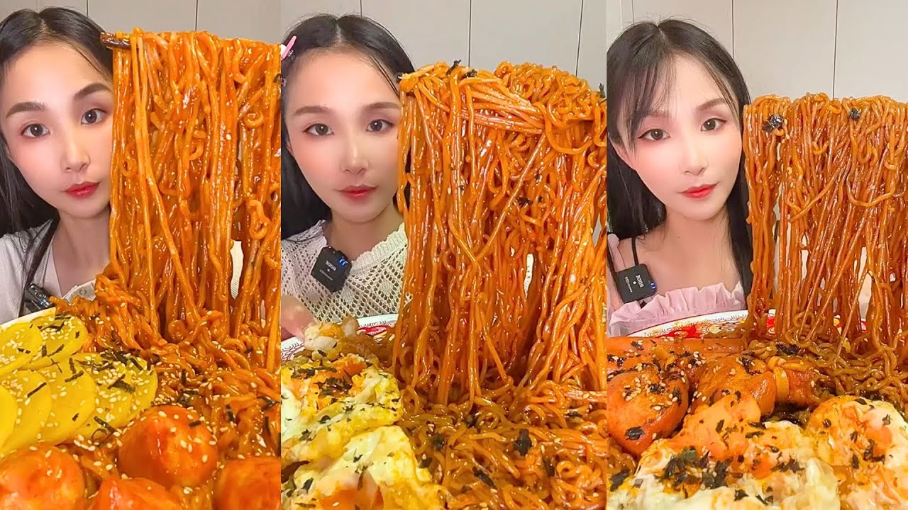 Insane Chinese Takeout Mukbang | Spicy Noodles, Rice Rolls & Crunchy Chicken ASMR 