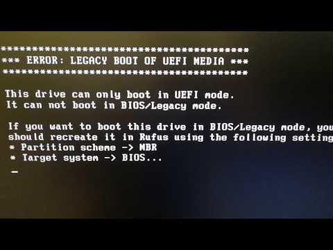 ОШИБКА ERROR LEGACY BOOT OF UEFI MEDIA ПРИ УСТАНОВКЕ С ФЛЕШКИ - ЕСТЬ РЕШЕНИЕ