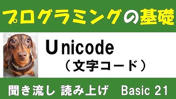 プログラミングの基礎 Basic21　Unicode（文字コード）【1分動画／単語帳】
