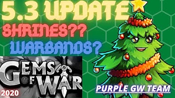 5.3 UPDATE Patch notes | Gems of War Update | Purple guild wars team warbands & shrines